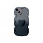 3D Love Heart Gradient Ramp Wave Edge Smart Phone Case Shockproof Protective Cover