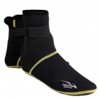 3mm Thicken Diving Socks Shoes Snorkeling Boots Neoprene Non-slip Breathable Swim Shoes Black gold line_L