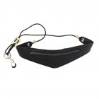 Leather Saxophone Shoulder Strap with Buckle for Sax Players Music Lovers black