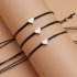 3pcs Women Bracelet Creative Simple Heart shaped Adjustable Bangle Jewelry Accessories