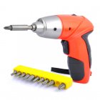 4 8V mini cordless electric screwdriver with eleven 25mm separate screw head fixtures is the perfect portable power tool