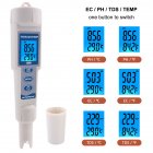 4-in-1 Water Quality Test Pen Portable Multifunctional Conductivity Meter PH EC Temperature Meter 4-in-1