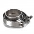 4 inch Stainless Steel  304 V Band Clamp W 2 Flange Turbo Exhaust Ss304 Silver