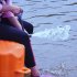 400 ML Kayak Hand Pump Canoe Floating Hand Bilge Pump Boats Pump for Kayak Emergency Rescue Orange