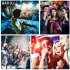 48LEDs 7Colors Strobe Light with Remote Sound Activated Super Bright Flashing Stage Light for DJ Party Show Club Disco