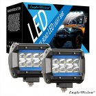 4Inch 120W 12000LM 6000K+8000K LED Light Bar Truck Lights Quad Row Off Road Lights for Jeep ATV UTV SUV Boat Ice blue + white light