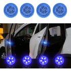 4pcs Car Safety  Light Anti-collision 5 Led Side Door Sensor Warning Light blue_5LED