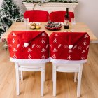 4pcs Christmas Santa Hat Chair Covers Non-woven Fabrics Dress Up