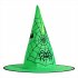 4pcs Halloween Decoration Props  Hats Glowing Pumpkin Witch Hat Bat Spider Web Pattern Wizard Hat As shown