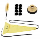 4pcs <span style='color:#F7840C'>Saxophone</span> Kit Dental Pad+3D Clean Swab+Mute+Mouthpiece Brush for Alto Tenor Soprano Sax Clarinet Musical Instrument Accessory 4-piece set