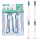 4pcs Ultrasonic Electric Toothbrush Head Replacement Brush Head Kits For HX 6014 HX 3   6   9 HX614 Upgrade   White