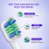 4pcs Ultrasonic Electric Toothbrush Head Replacement Brush Head Kits For HX 6014 HX 3   6   9 HX614 Upgrade   Black