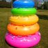 50 90cm Swimming Ring Thickened Double Layer Inflatable Fluorescent Pool Float Summer Swimming Toy  random Color  50   within 5 years old 
