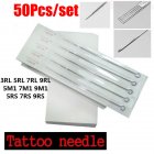 50 Pcs set Professional Stainless Steel Mixed Disposable Sterile Tattoo Needles