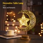 50LM Creative Moon Lamp For Bedroom Battery Operated Moon Star Night Light Table Lamp For Room Decor star moon lamp