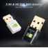 5G Dual band 600Mbps drive free WIFI wireless network card USB Ethernet PC adapter wifi LAN receiver black
