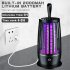 5W 2 In 1 Mosquito Killer Night Light Electric Fly Bug Zapper Mosquito Trap With 2000mAh Battery For Outdoor Indoor black