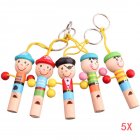 5pcs Boy Pirate Whistle Wooden Whistling Educational Toys Child Whistle Toys Child Gift Musical Instrument 43 S7JN