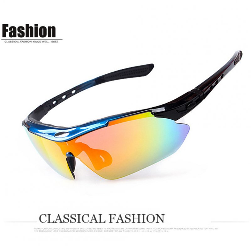 5pcs/set 0089 Polarized  Sports  Men  Sunglasses Protection Goggles Eyewear 5 Lens