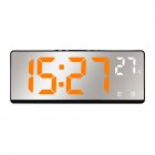 6.9 Inches Electronic Alarm Clock 5 Levels Brightness Adjustable Large Screen Student Desk Clock Table Clock orange