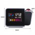 6 In 1 Creative Lcd Digital Projection  Alarm  Clock Thermometer Hygrometer Desktop Time Projector Led Back Light Nap Alarm black