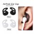 6 Pcs Set Silicone Protective Cover   Receiving box   Anti Lost Strap   Ear Cover Hooks for Apple AirPods Case black