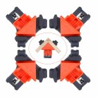 60/90/120 Degree Right Angle Clamp Corner Mate Woodworking Hand Fixing Clips Picture Frame Corner Clip Positioning Tools   Orange