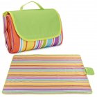 600d Outdoor Picnic Mat Wear-resistant Oxford Cloth Portable Beach Mat Blanket For Camping Hiking (145 X 200cm) colorful stripe