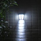 6LED Solar-Powered Energy Saving Waterproof Lamps Wall Lights for Yard Garden  White light