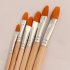 6PCS Oil Paint Brush Different Size Nylon Hair Brushes for Colorful Water Painting Art Paint Tool