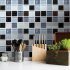 6Pcs Waterproof Self adhesive3D Mosaic Tile Pattern Wall Sticker Kitchen Home Decor FX705