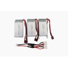 7.4V 1700mah Lithium Battery for 9200 9200E 9205E 9202E 9203E 9204E 9206E 2.4G 1:10 Full Scale RC Car 3PCS battery+3in1 charger