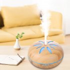 7 colour wood grain humidifier Household Air Humidifier Colorful Lights Air Purifying Mist Maker Light wood grain (no remote control)_U.S. regulations