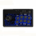 7 in 1 Arcade Fighting Wired Joystick for Switch/PS4/PS3/Xbox/Pc/Android Blue and black