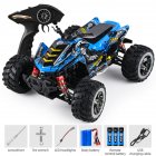 866-169 45km/h 1:16 2.4g Full-scale High Speed Car Toys 3-wire High-torque Steering Gear 550 Motor (with Brush) Remote  Control  Car Blue