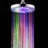 8inches Color Changing Shower  Head Bathroom Rain Top Showerhead Colorful automatic color change