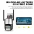 8mp Wifi Camera Dual Lens 8x Zoom Binocular Wireless Camcorder Waterproof Dome HD Surveillance Monitor Grey EU Plug 64G