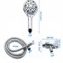 9 Functions Shower Head Anti Clogging Self Cleaning Nozzle High Flow Bathroom Showerhead 59  Flexible Hose Shower
