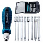 9Pcs/Set Precision Screwdriver Set for 1/4in/6.35mm Phillips/Slotted Bits with Weak Magnetic Multitool Home Appliances Repair Hand Tools blue