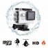A1 2 0  Waterproof Outdoor Mini HD Action Camera Helmet Sport DV Camera for Skiing Diving Riding   Black