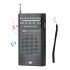AM FM Radio Battery Operated Portable Pocket Radio Telescopic Antenna Radios Player For Senior Home Walking black