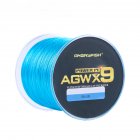 ANGRYFISH Diominate X9 PE Line 9 Strands Weaves Braided 500m/547yds Super Strong Fishing Line 15LB-100LB Blue 3.0#: 0.28mm/40LB