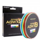 ANGRYFISH Diominate Multicolor X9 PE Line 9 Strands Weaves Braided 300m/327yds Super Strong Fishing Line 15LB-100LB 1.5#: 0.20mm/28LB