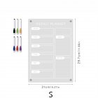 Acrylic Calendar For Fridge Magnetic Weekly Planning Board Clear Memo Note Board With 6 Markers