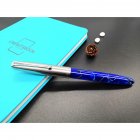 Acrylic Pen Classic Translucent Business Signature Student Pen for School Office Dark blue acrylic_Bright tip 1.0MM-26 tip