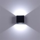 Adjustable 6W LED Wall Lamp AC85-265V COB Waterproof Aluminum Cube Outdoor Porch Wall Light  White light