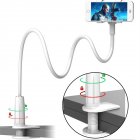 Adjustable Phone Holder Portable Flexible Lazy Bed Phone Bracket Universal Desk Stand Mount White