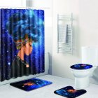 African Women Printing Toilet Cover Set