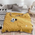 Air Condition Quilt Breathable Simple Summer Quilt for Home Beds Sleeping yellow_150*200cm