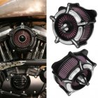 Air Filter Motorcycle Turbine Spike Intake Air Cleaner Filter System black